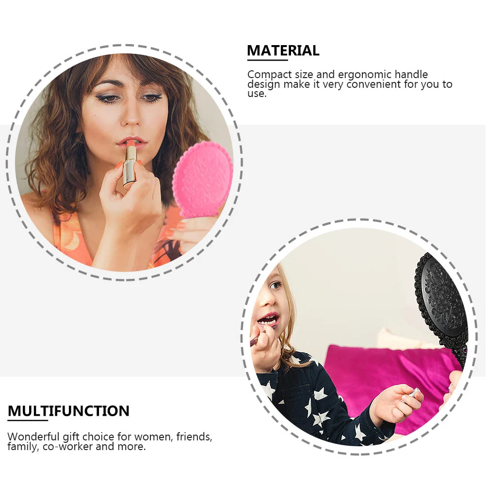 

12pcs Vintage Handheld Makeup Travel Mirrors Compact Hd Mirrors For Women Girls Daily Use Retro Accessories