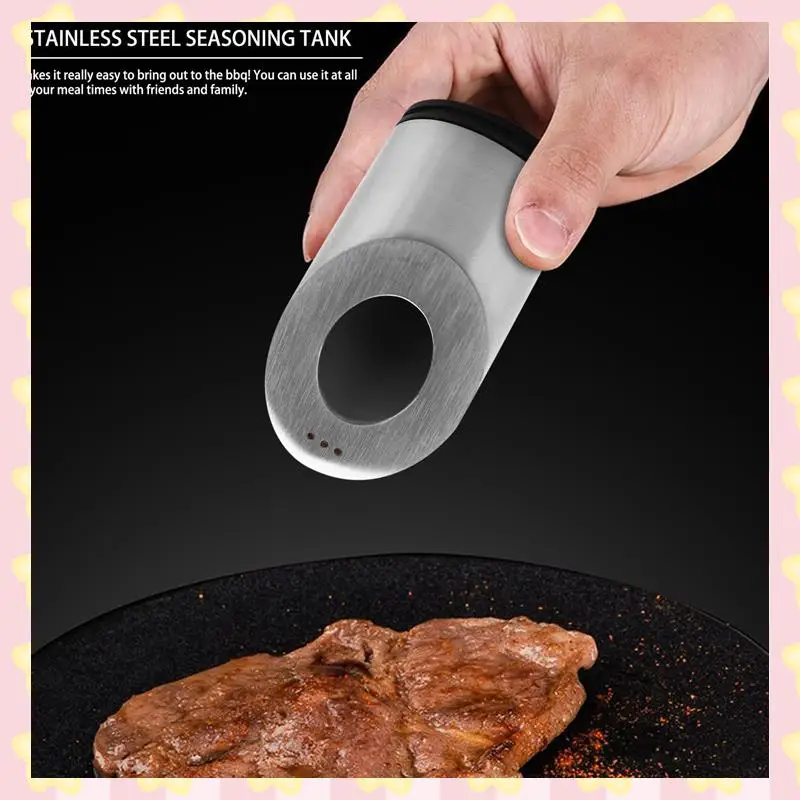 

AB51 6Pcs Stainless Steel Salt And Pepper Shakers Set For Spices With Holes Seasoning Jar Spice Rack Kitchen Cruet Tool