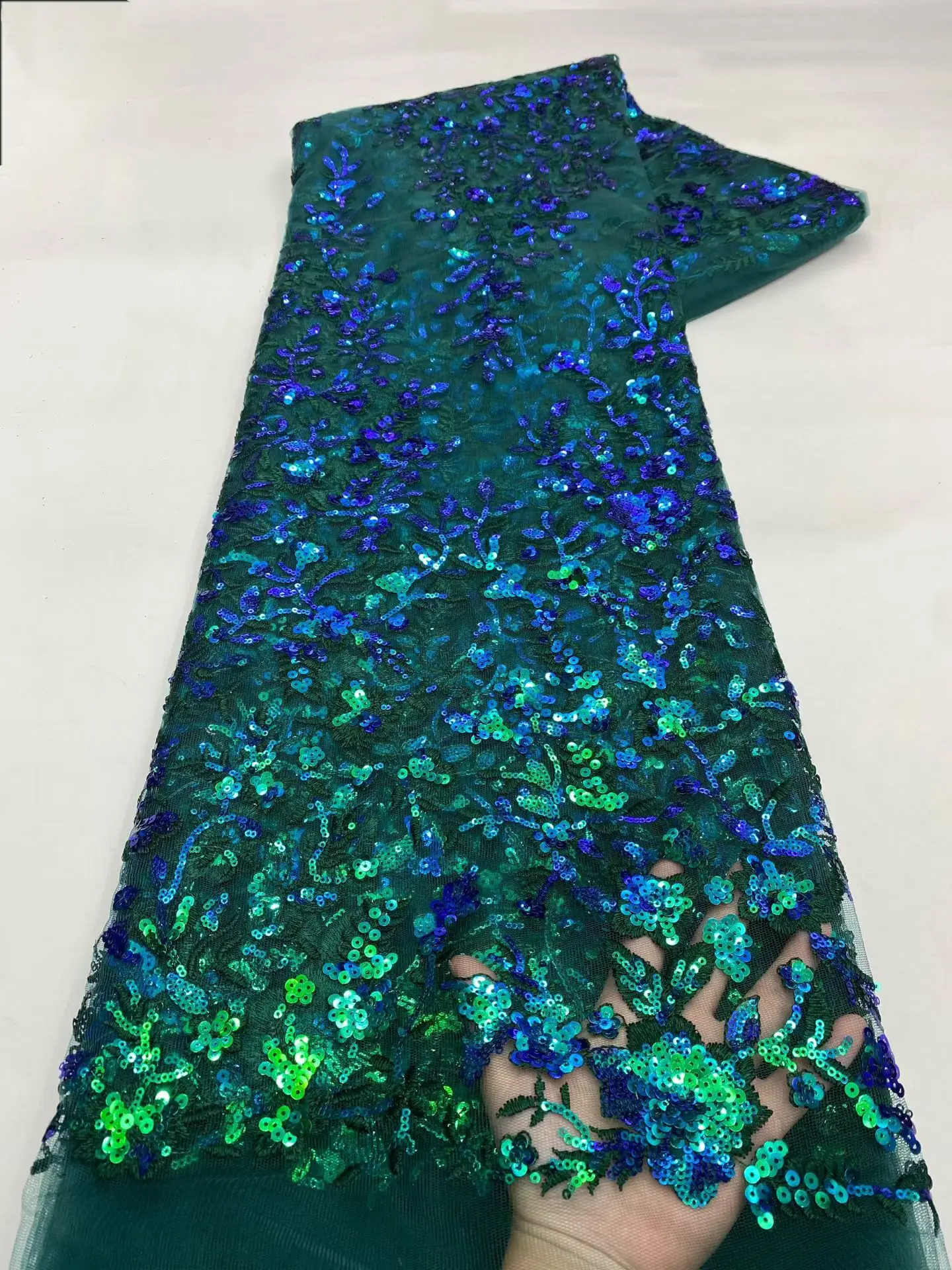 

Французская кружевная ткань, 5 ярдов, тюлевая кружевная вышивка с блестками, 2026 новейшее африканское кружево для вечеринки в нигерийском стиле