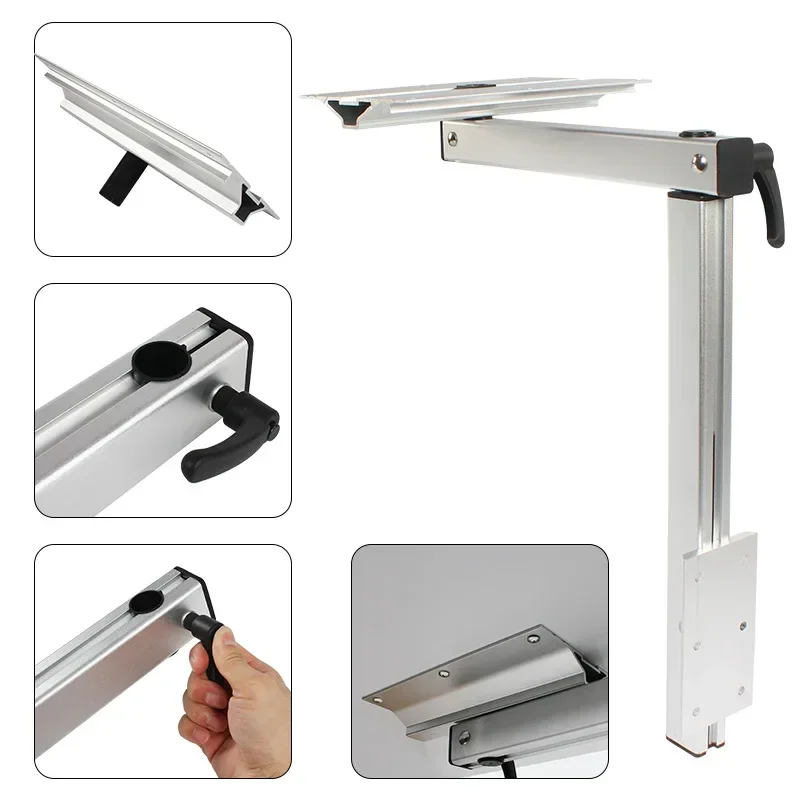 Universal Swivel Table Leg Bracket RV Aluminum Alloy Table Leg Adjustable Swivel Folding Furniture Legs for Caravan Hardware