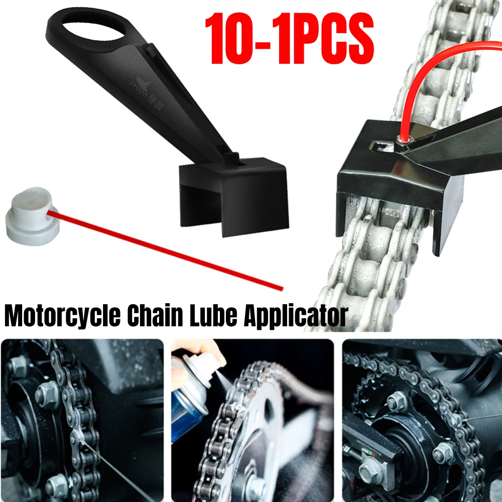 

1-10PCS Motorcycle Chain Lube Applicator Mess-Free Chain Wax Chain Cleaner Attachment Motorcycle Chain Oiler Spray Gear Tools
