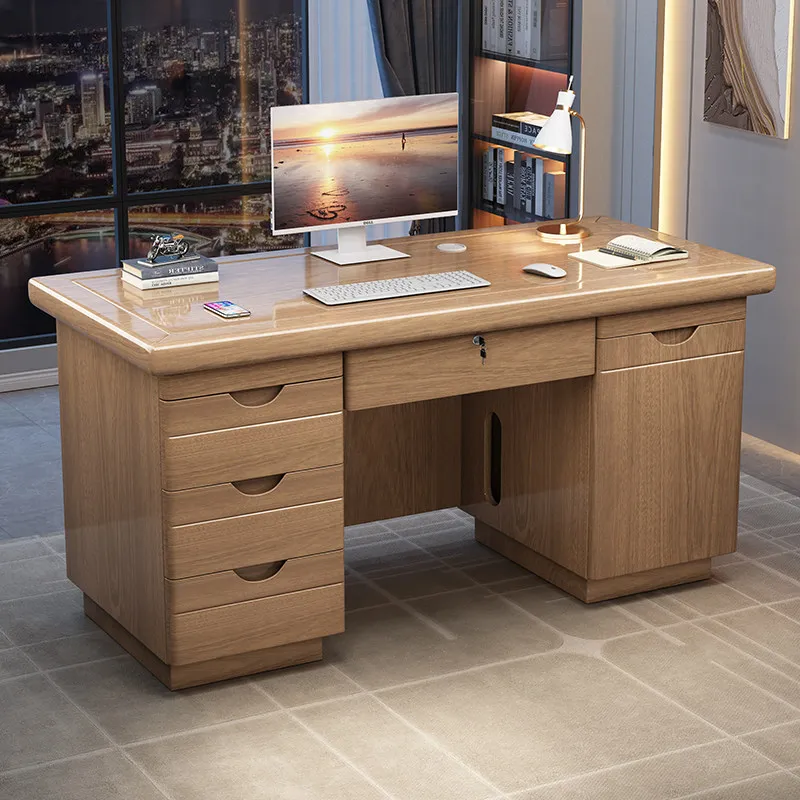 Wooden Organizers Office Desk Study Modern Computer Universal Safe Office Desk Chinese Escritorio Oficina Lounge Suite Furniture