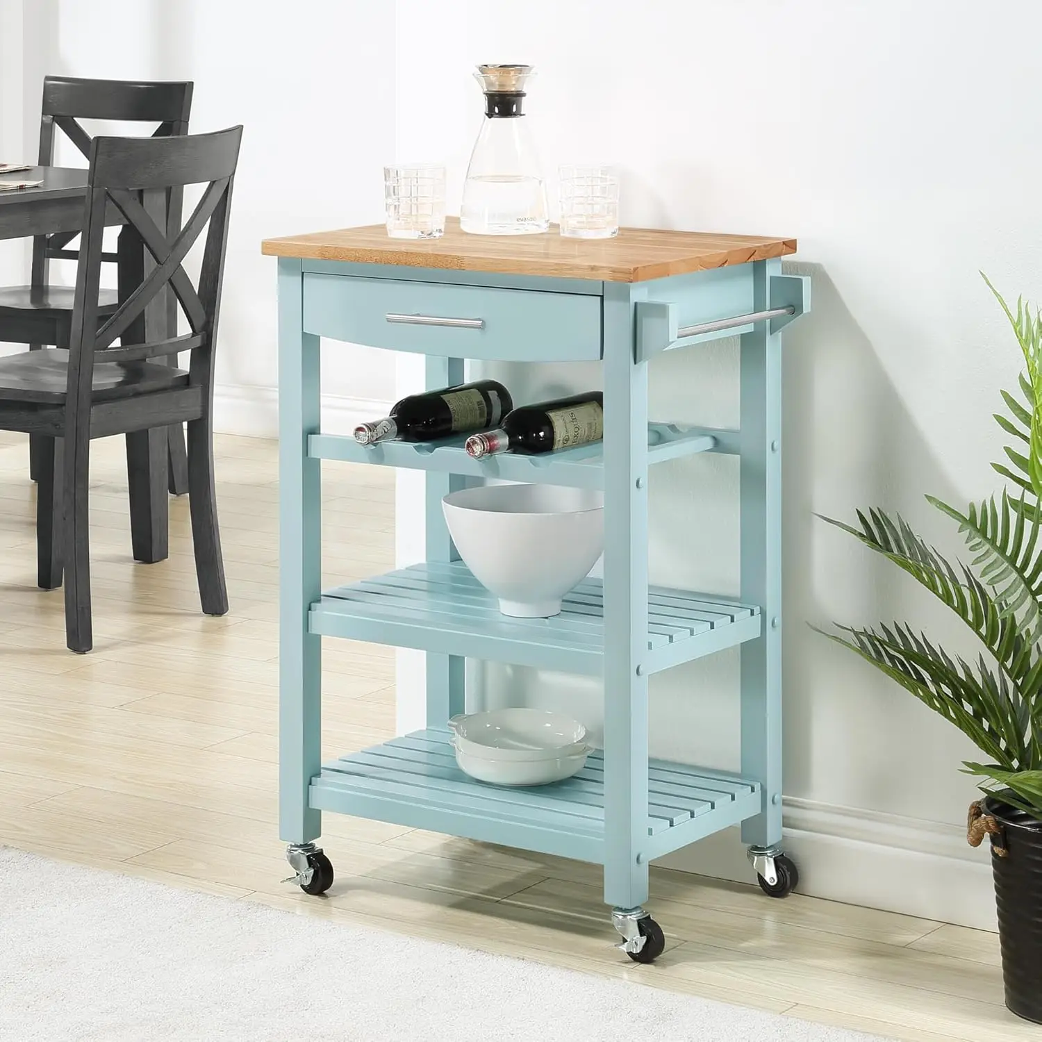 Butcher Block Kitchen Cart 24.75