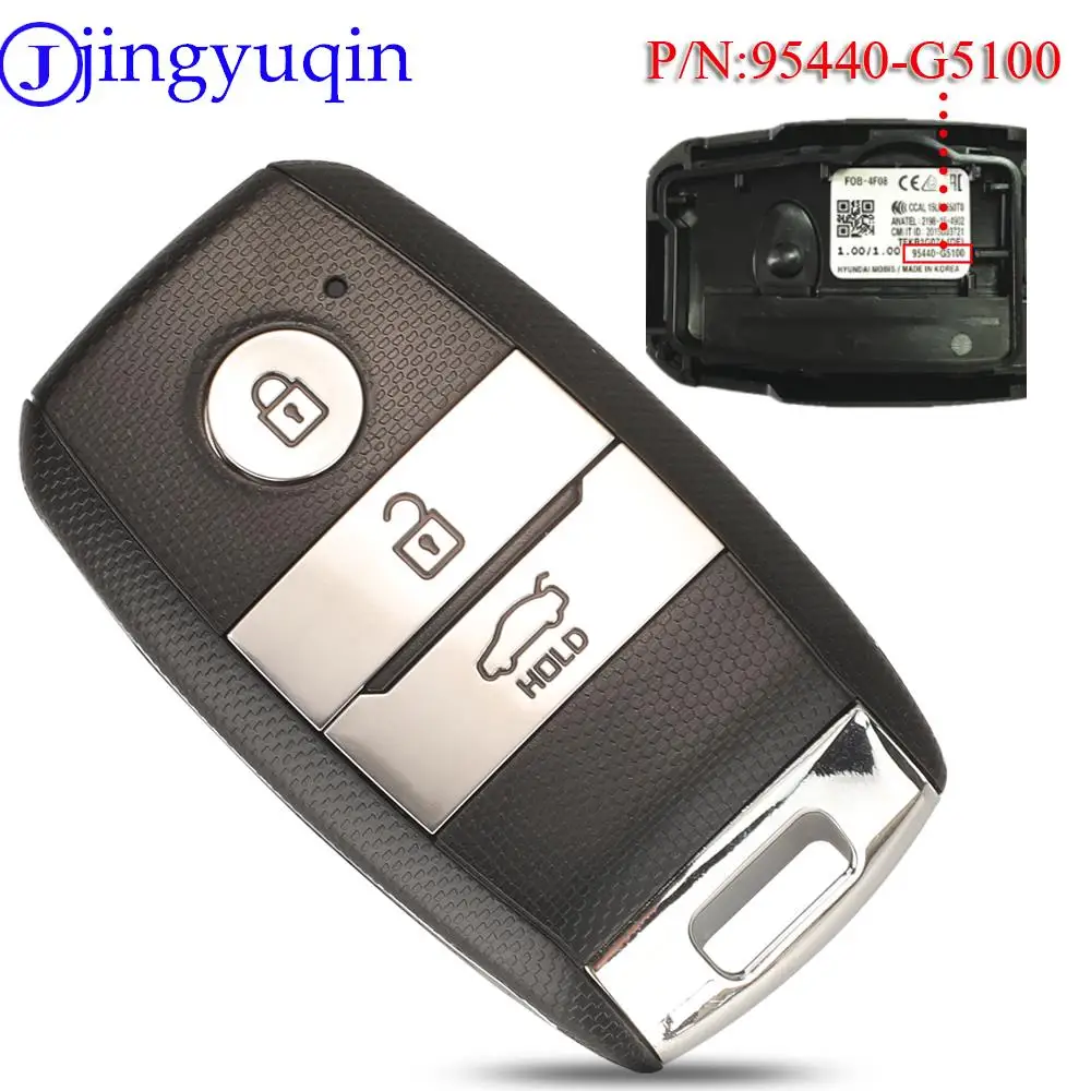 jingyuqin Keyless Go 95440-G5100 Smart Car Remote Key Fob 434MHz ID47 Chip For Kia Niro 2016-2018 3 Buttons