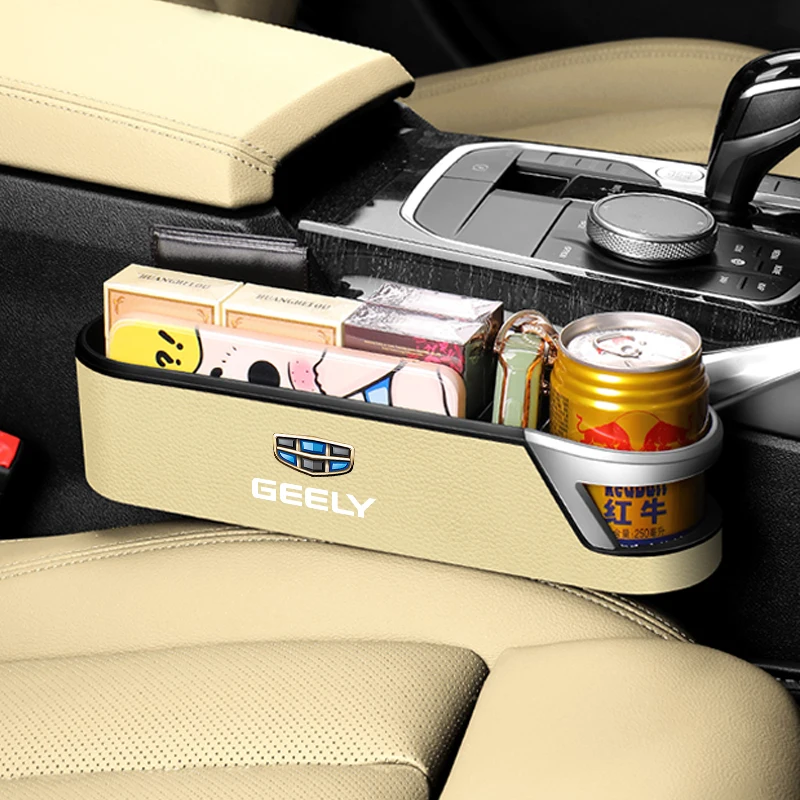 

For Geely Geometry C Coolray GX3 LC Emgrand X7 EC7 Tugella Azkarra CK Car Seat Gap Organizer Storage Box Cup Holder Accessories