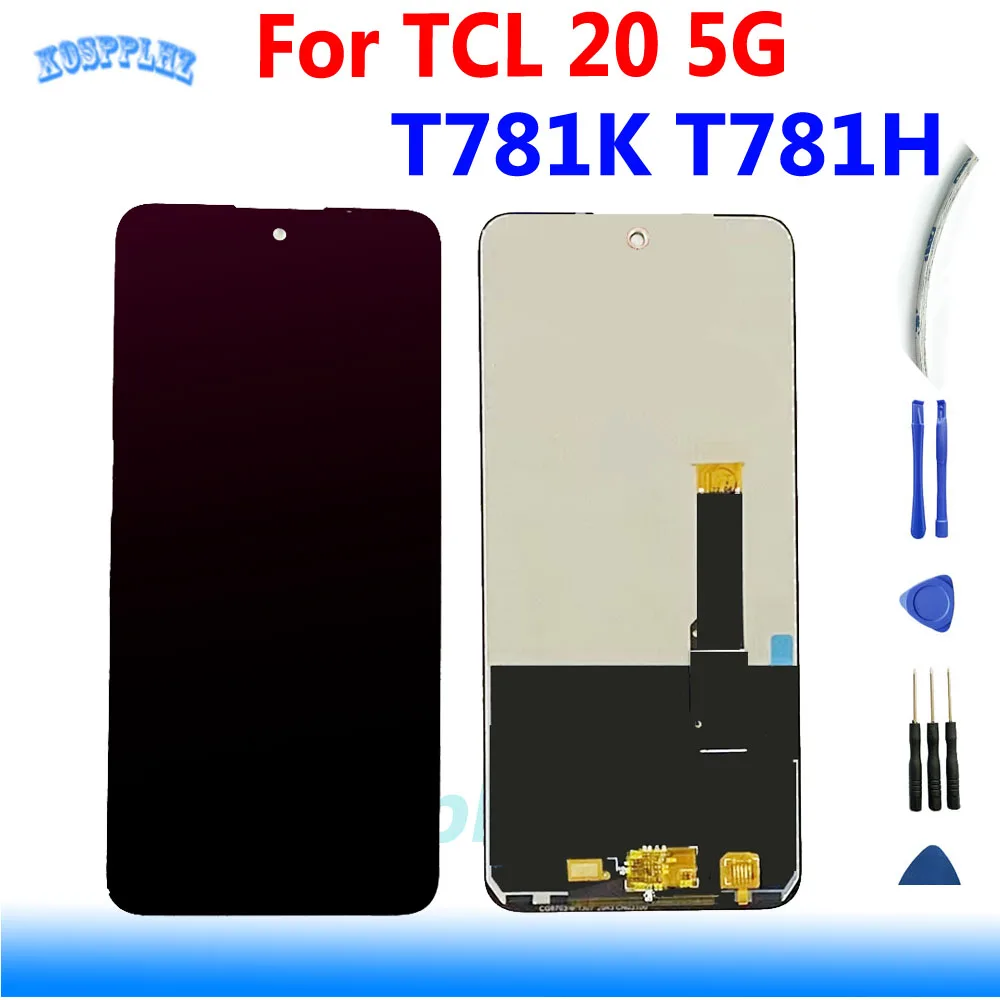 

6,67 "для TCL 20 5G ЖК-дисплей для замены для TCL 20 кодирующий преобразователь сенсорного экрана в сборе T781 T781K T781H экран