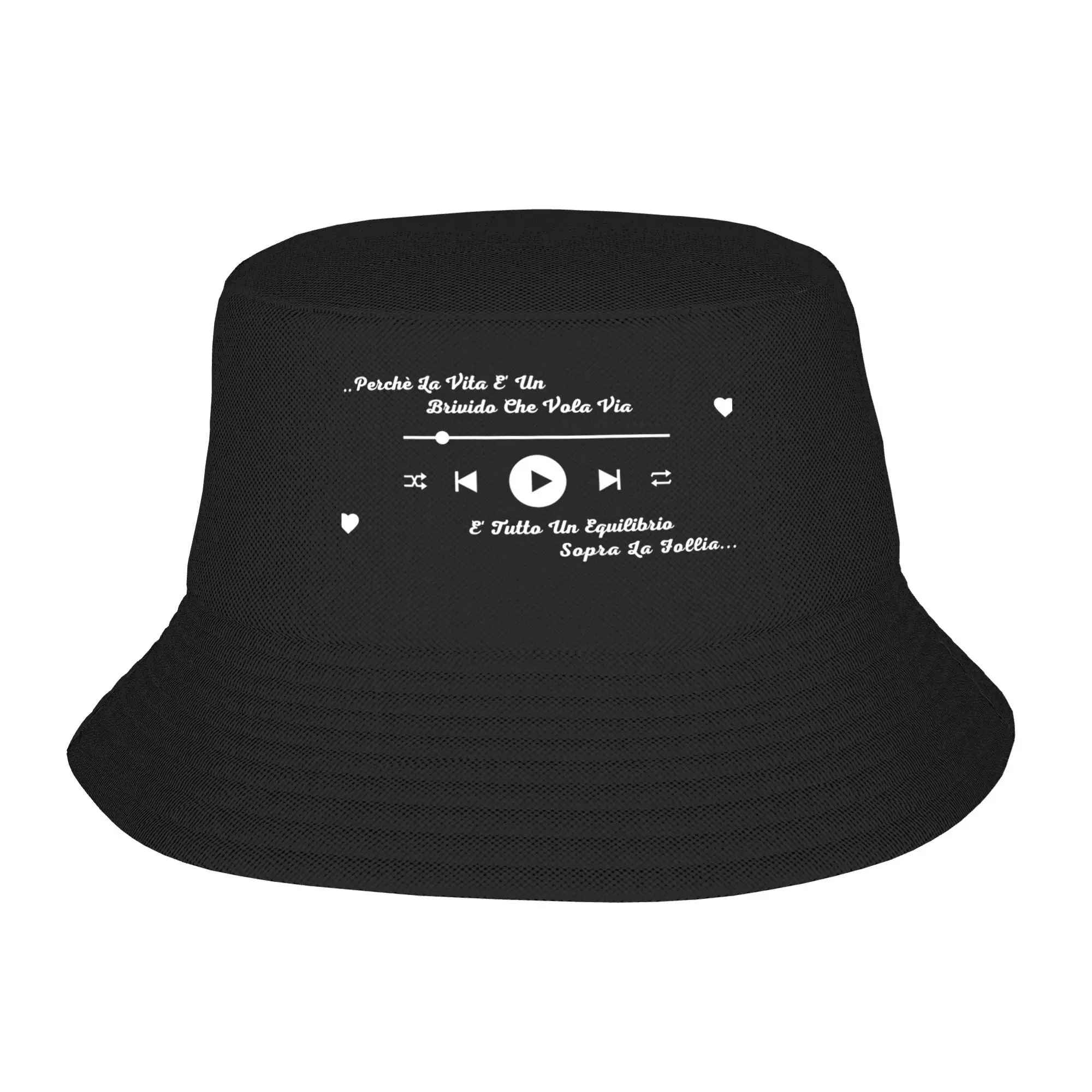

Vasco Rossi Bucket Hat Harajuku Fisherman Caps Breathable Vacation Sun Hats For Men Women Trendy Custom Cap