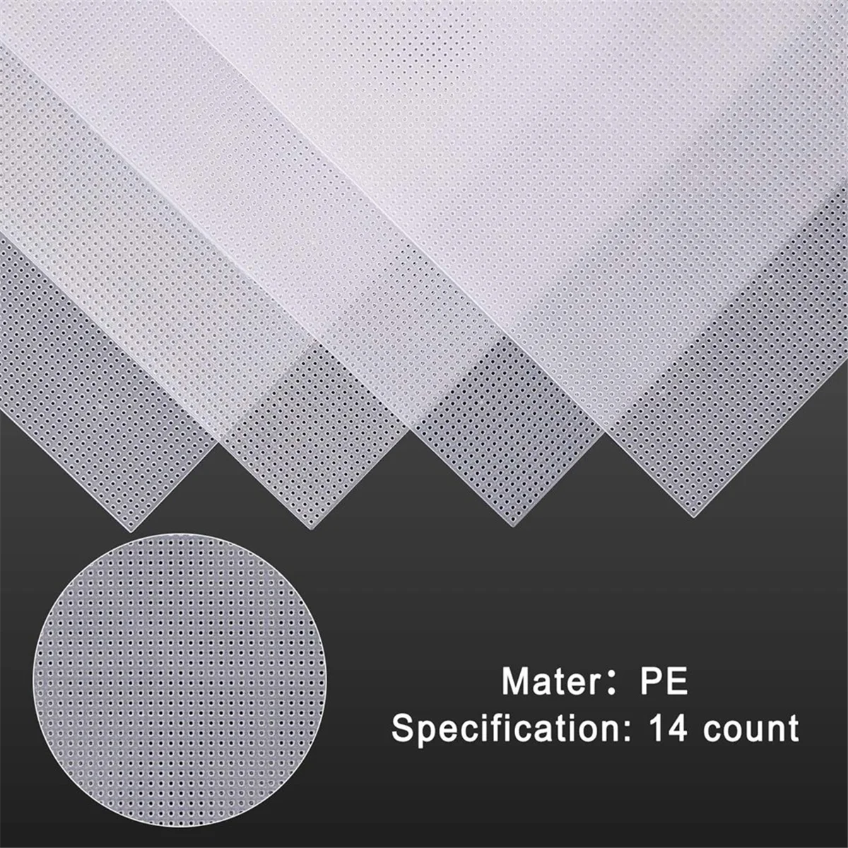 4 pezzi 14 fogli di tela a rete di plastica 14 CT plastica Aida per punto croce, creazione di gioielli organizer (11x8 pollici) bianco HY