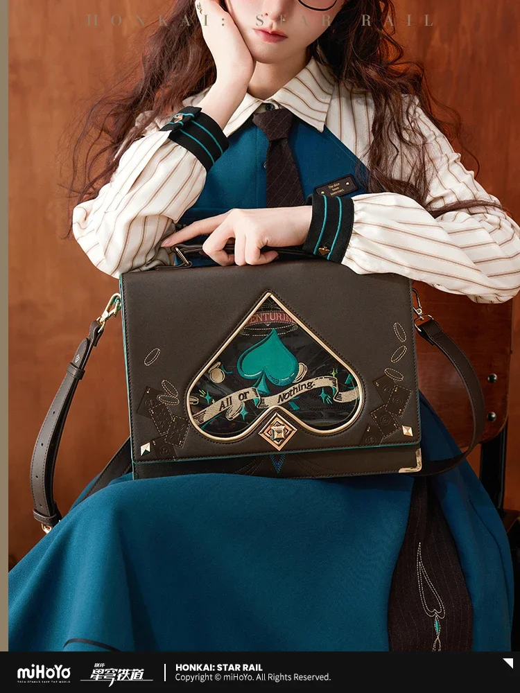 

[Официальная] Сумка с авантюрином MiHoYo Game Honkai Star Rail Theme Series Рюкзак Косплей Костюм Сумка на плечо из искусственной кожи Сумка Doujin Подарок