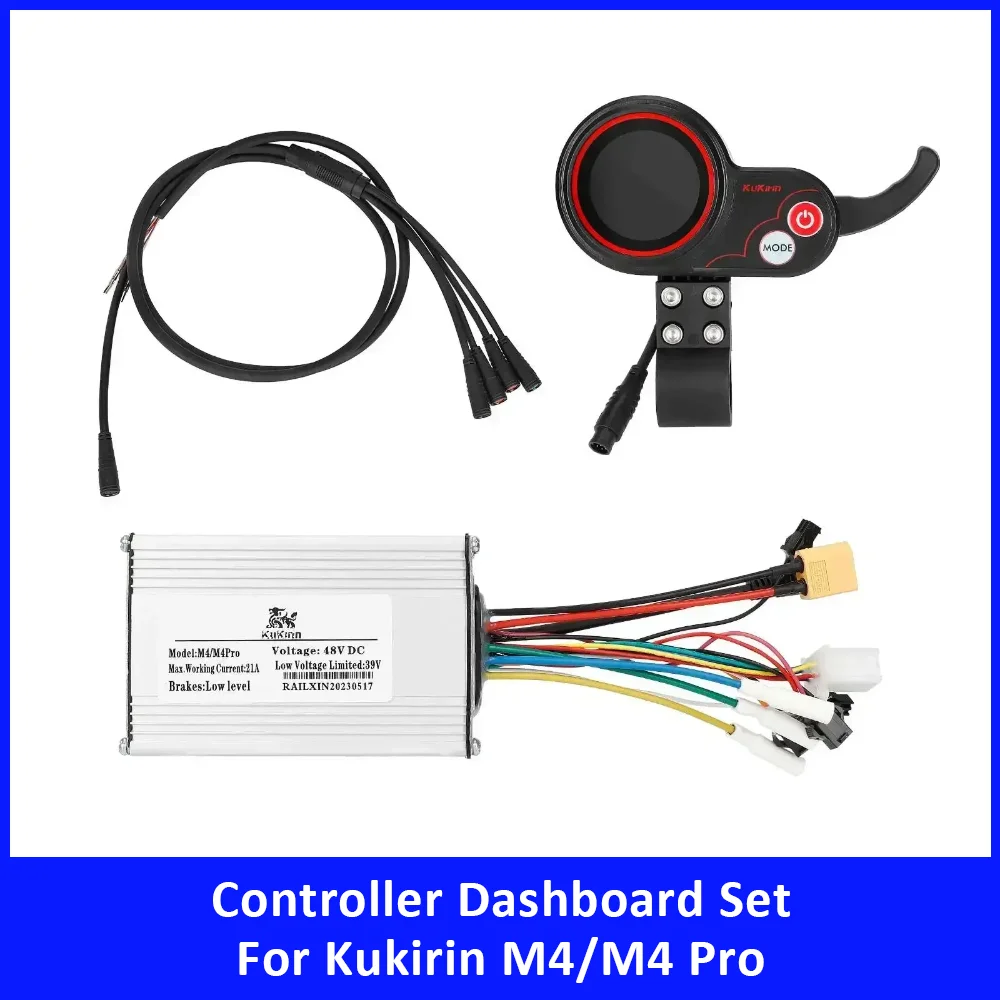 

48V 21A Brushless Motor Controller with Dashboard Instrument Wiring Harness for Kukirin M4 Pro Scooter Motherboard Replacement