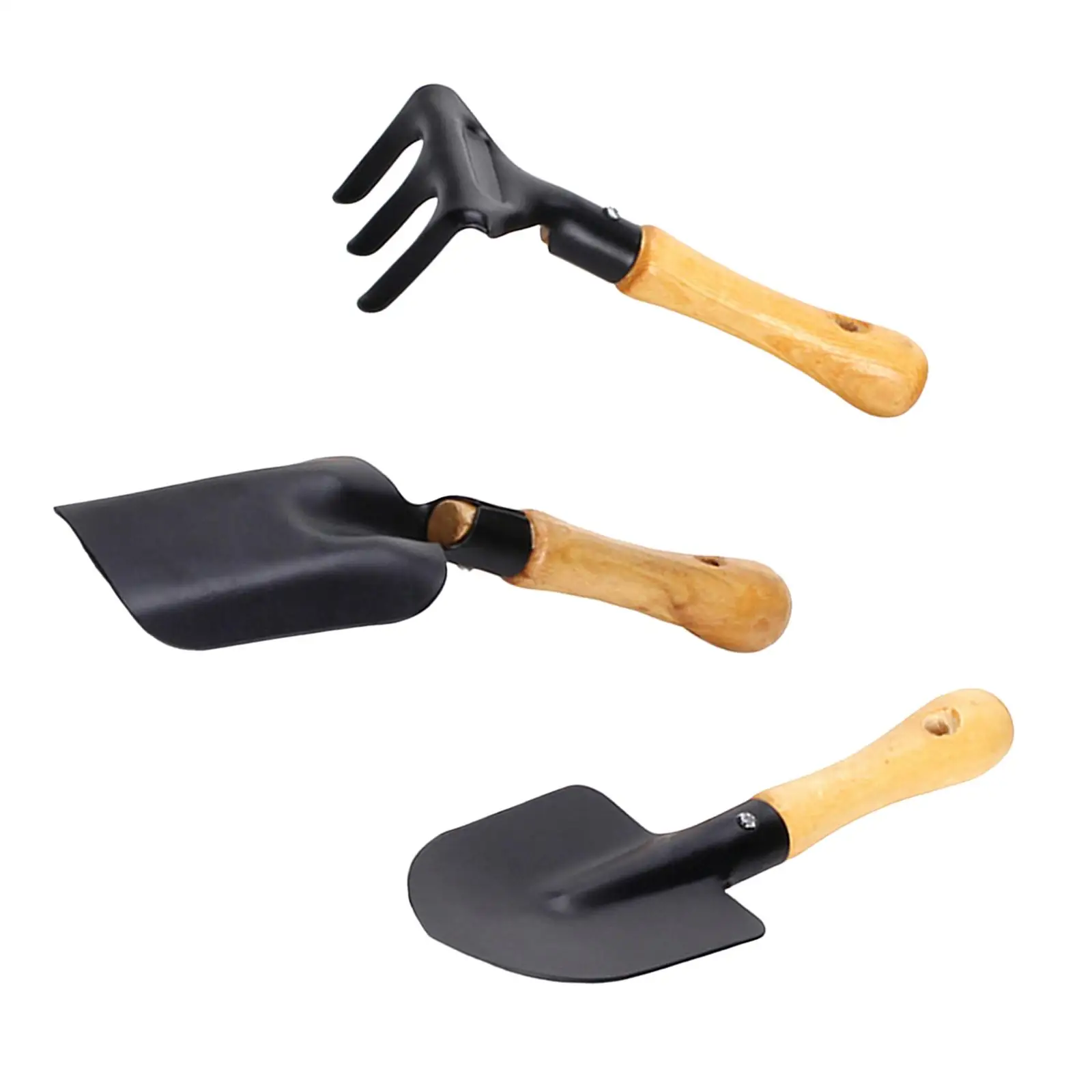 Mini Garden Tool Set Shovels Rake Spade Toys Set Wood Handle Plant Tools Small Gardening Kit for Yard Flower Pot Balcony Pots