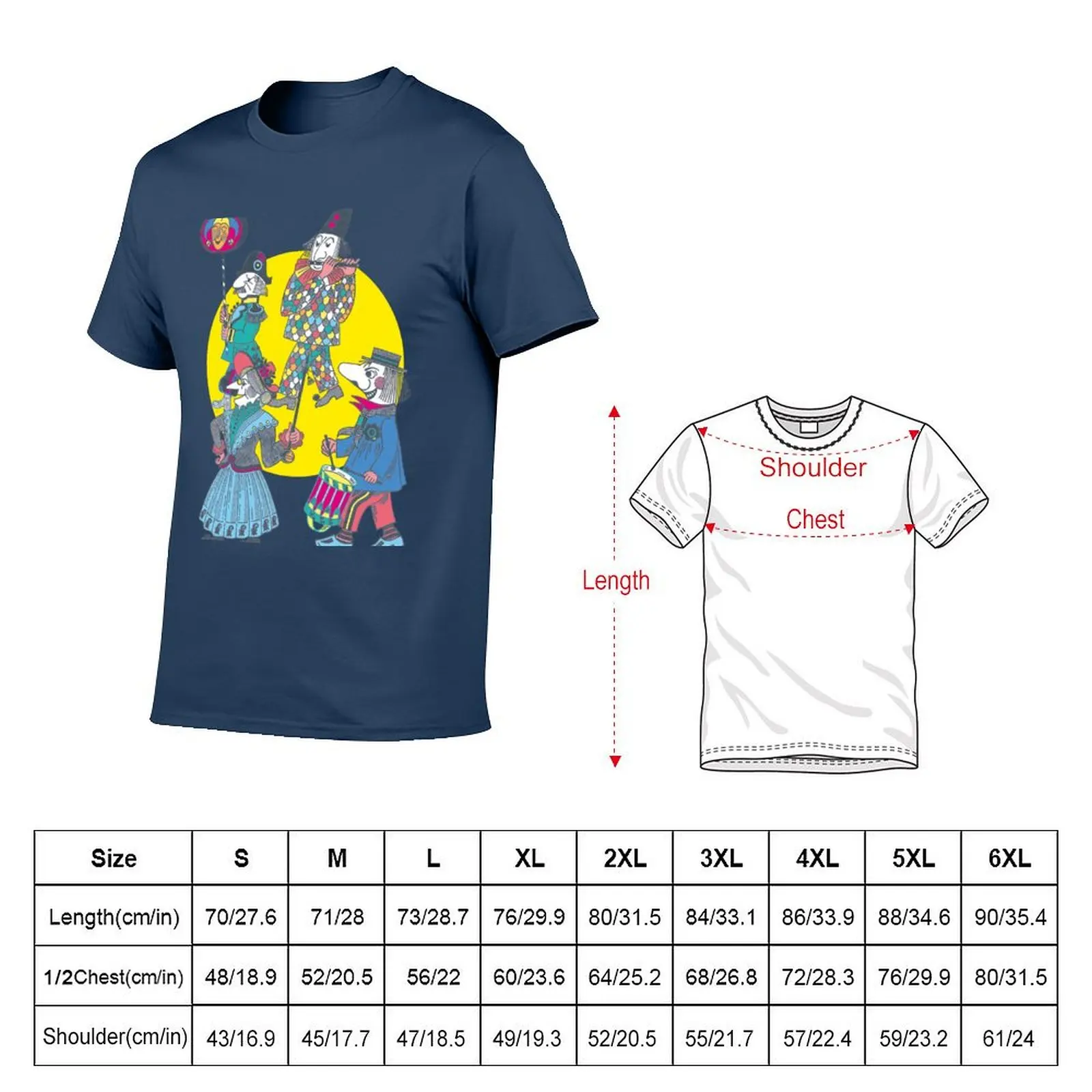 Basel carnival with Waggi's old aunt Harlequin Altfrangg T-shirt summer top anime clothes Men's cotton t-shirt