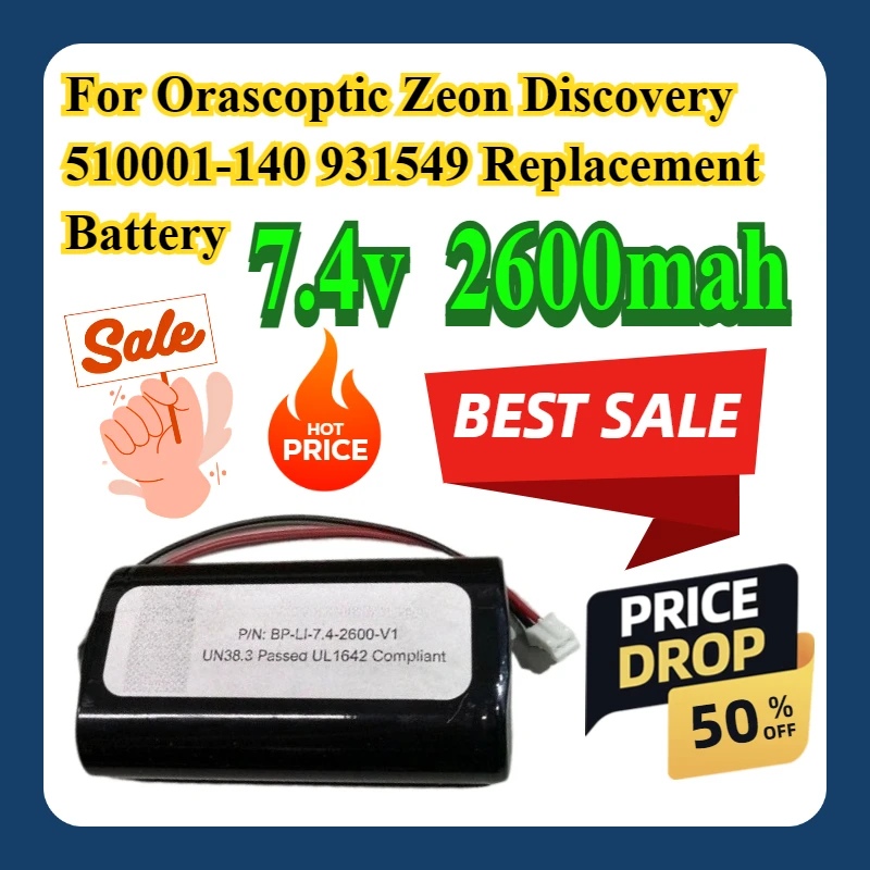 

For Orascoptic Zeon Discovery 510001-140 931549 Replacement Battery