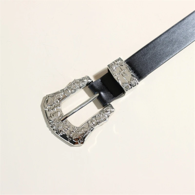 يدويا قابل للتعديل حزام مضفر سهل الاستخدام بو الجلود مشد للخصر حزام للرجال النساء فساتين الجينز #5