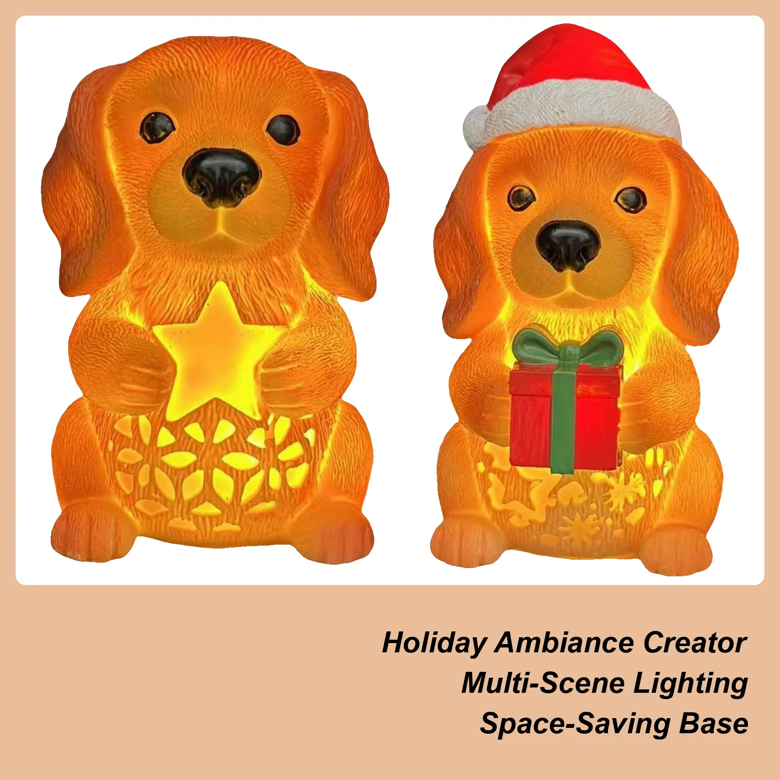 

Креативный рождественский ночник для собаки, светодиодное окружающее освещение, милый мультяшный щенок, статуя животного, лампа, украшение для домашнего рабочего стола