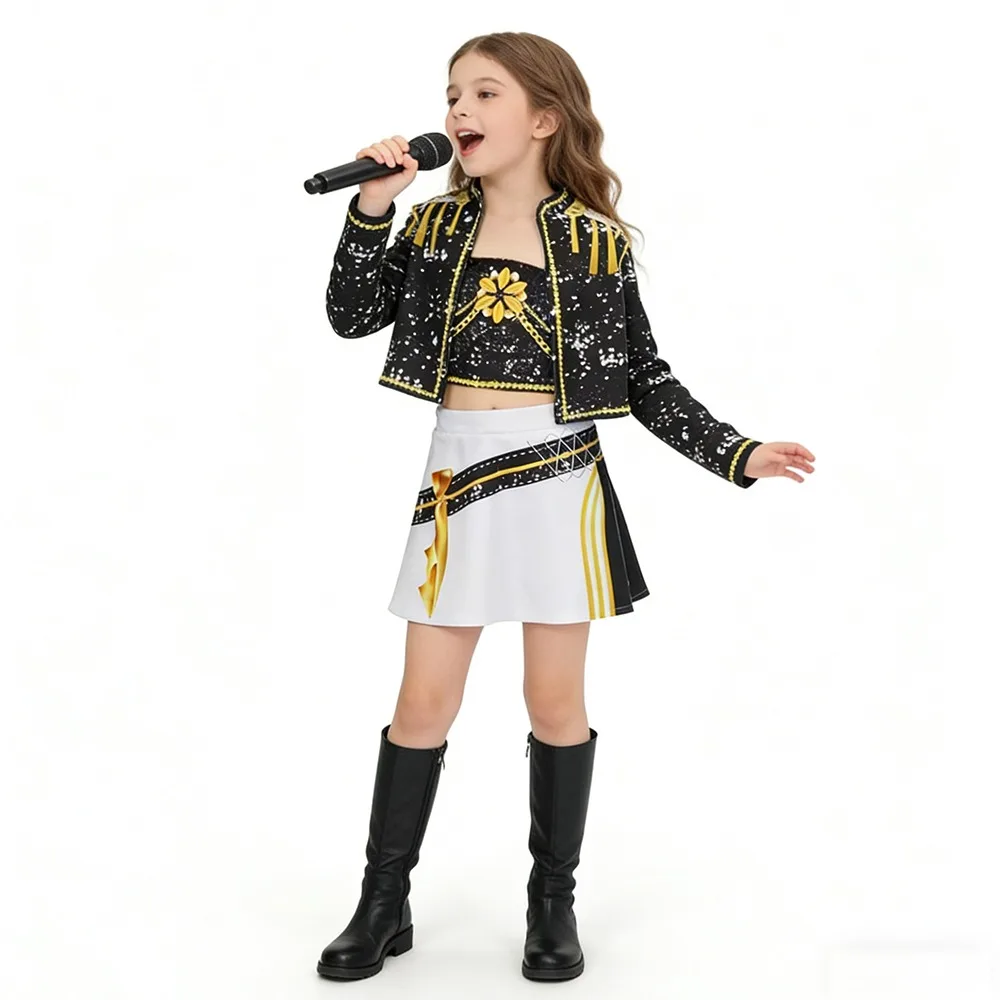 

Лидер продаж, детский костюм с героями мультфильмов 3PS, корейский модный танцевальный костюм для косплея, карнавальный праздничный костюм, карнавальный детский костюм