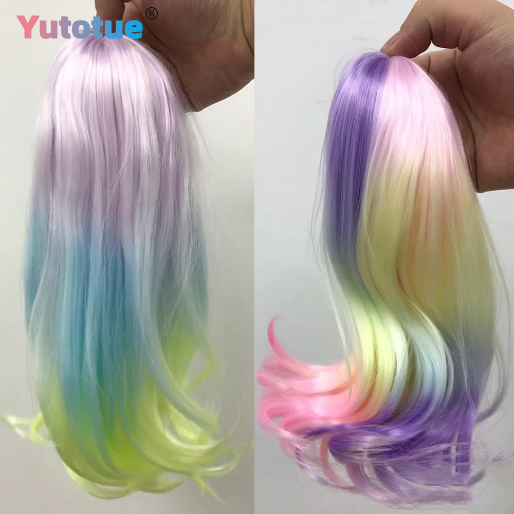 

Yutotue Dolls Long Colorful Wavy Hair Wigs for 1/3 1/4 1/6 BJD Doll Fashion Doll DIY Toy