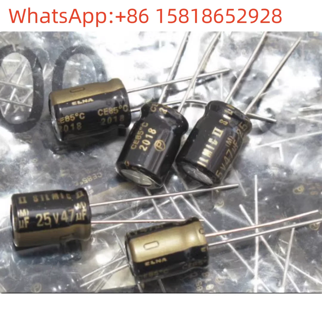 

10 шт. 47 мкФ 25 В японские конденсаторы Elna 25 В 47 мкФ Silmic II с медными ножками RFS Brown God