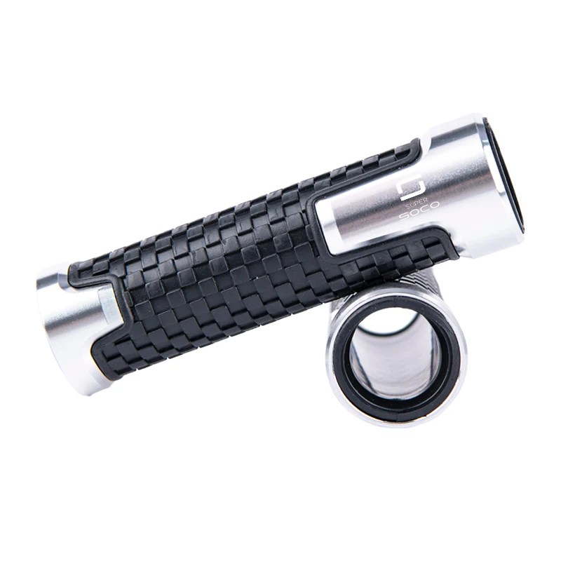 Para Super Soco CPx CUmini CUx TC 50 TC Max Wanderer TS 50 empuñaduras de manillar de motocicleta empuñaduras de propulsor de mano de goma de aluminio CNC