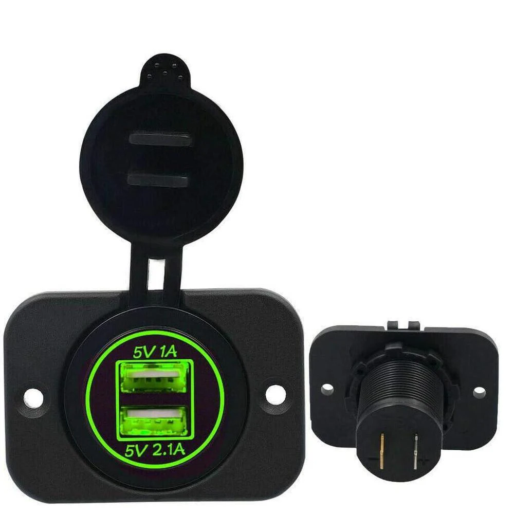 5V/3.1A chargeur de voiture 12V-24V étanche double voiture LED voltmètre chargeur prise adaptateur sortie voiture bateau moto voiture camion