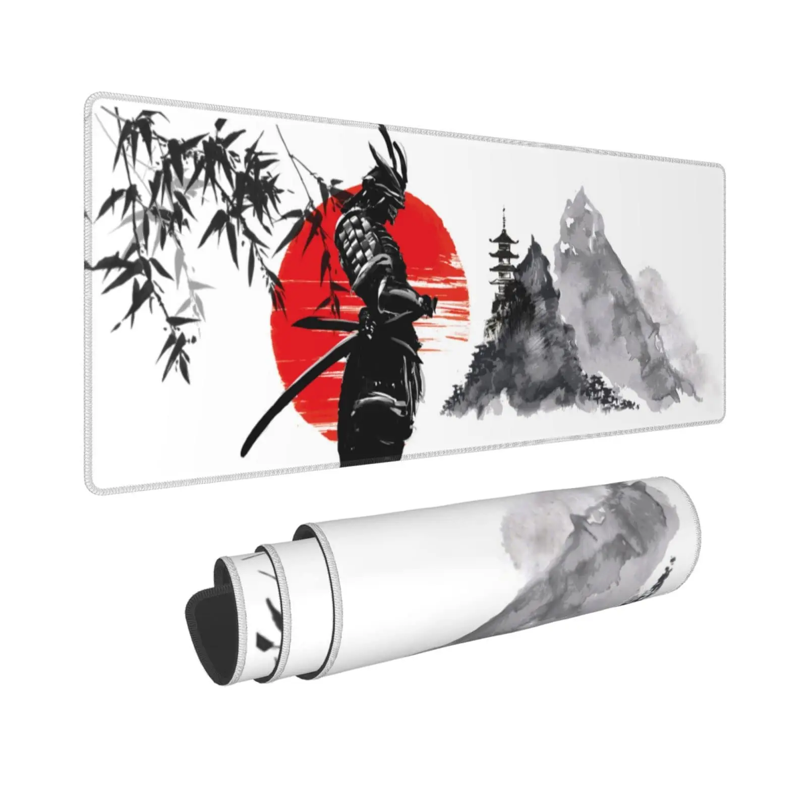 

Watercolor Japanese Samurai Bushido Gaming Mousepad Gaming Laptop Office Carpet Keyboard Mechanical Gamer Keyboard Mouse Mats