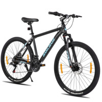 Hiland Men's Mountain Bike, 26-inch Wheel Full Suspension Body, 18 Speeds, V Brake, Shock Absorbing Front Fork, Limited Warranty