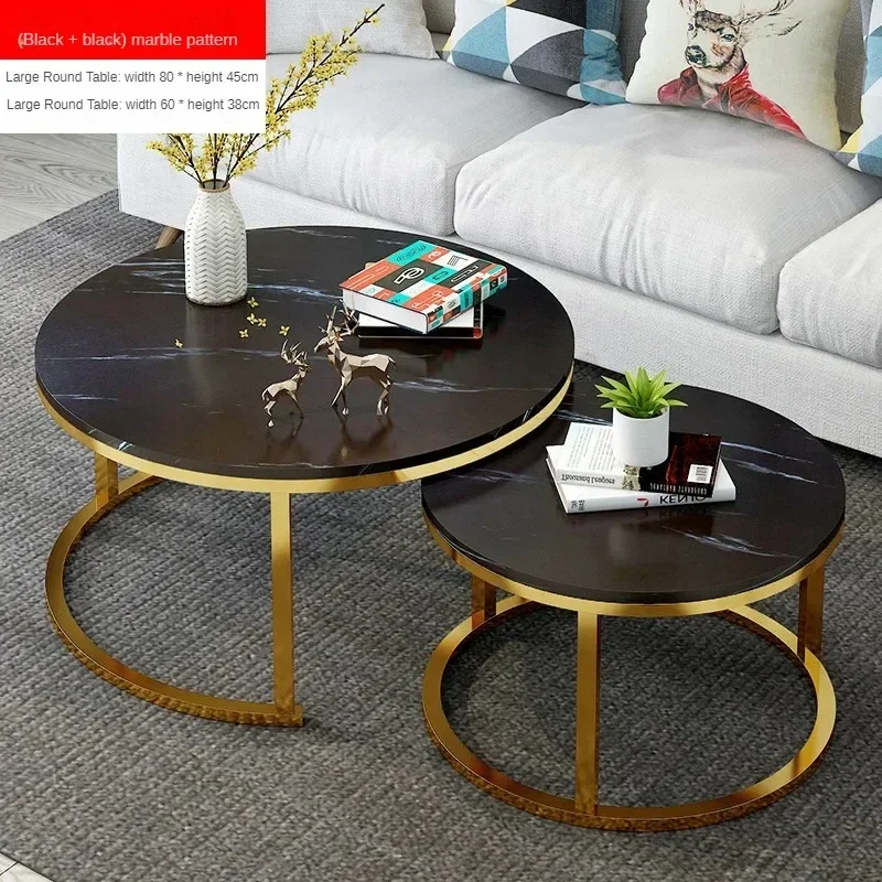 Modern Nordic Coffee Table Round Luxury White Storage Coffee Table Floor Home Stolik Kawowy Living Room Sets Furniture CJ-102