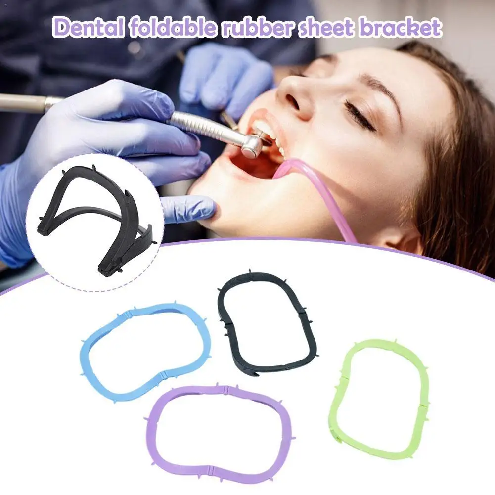 Dental Rubber Stamp Tool Colored Bow Rubber Stamp Bracket Is Foldable Dental Foldable Rubber Sheet Bracket Easy To Carry