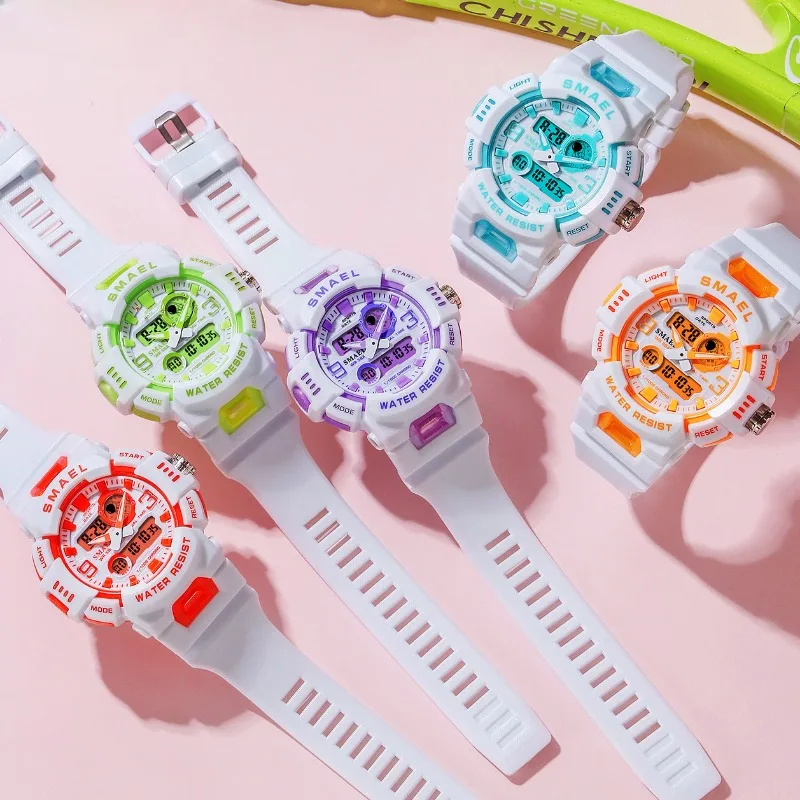 

Student Sports Watch Waterproof Youth Clock Candy Sports Multi Functional Electronic Watch Boys and Girls Stopwatch Relogios