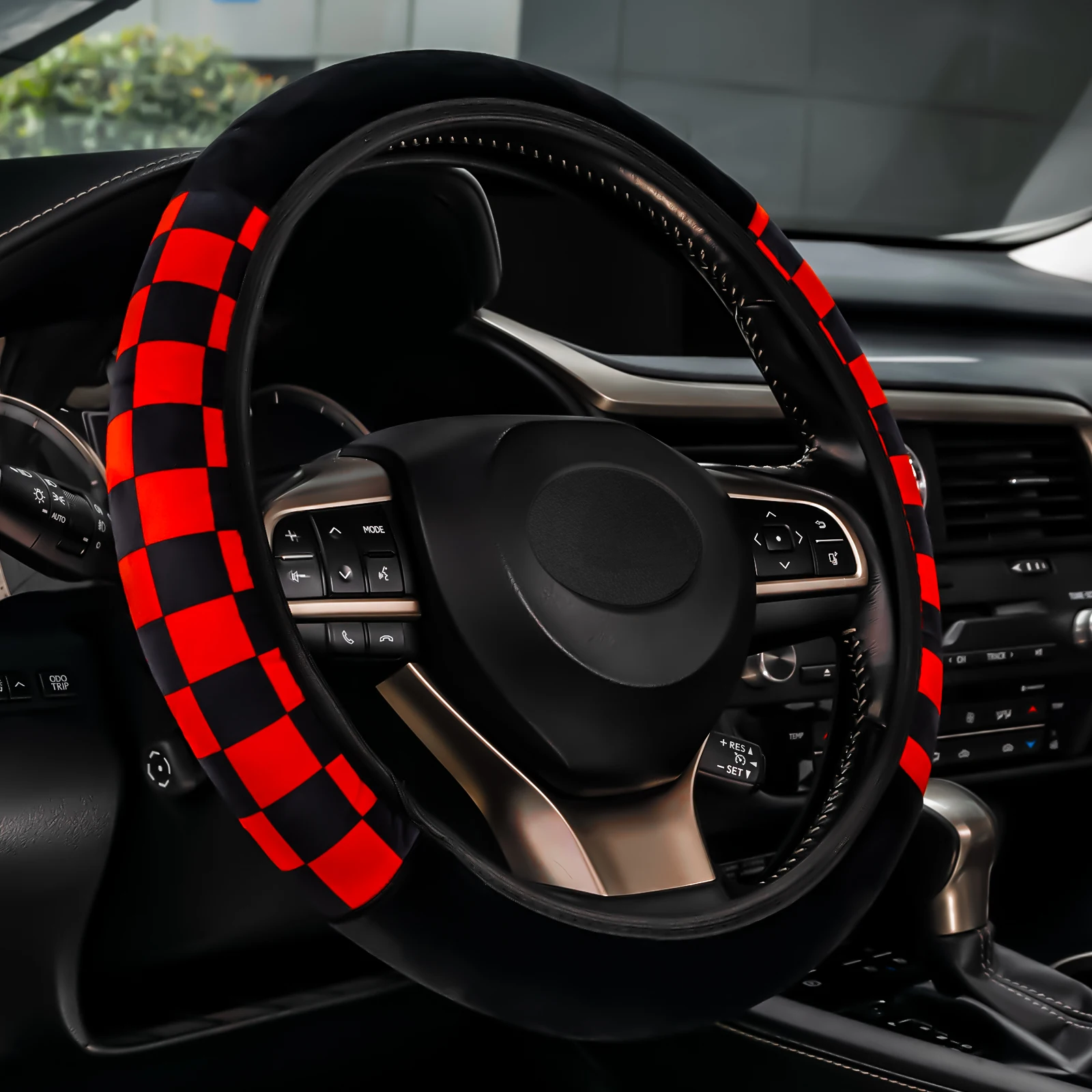 

Car Steering Wheel Cover Auto Interior Accessories Trim Protector Glove Non Slip Anti-slip Warm Fluffy Fuzzy Velour Furry Plush