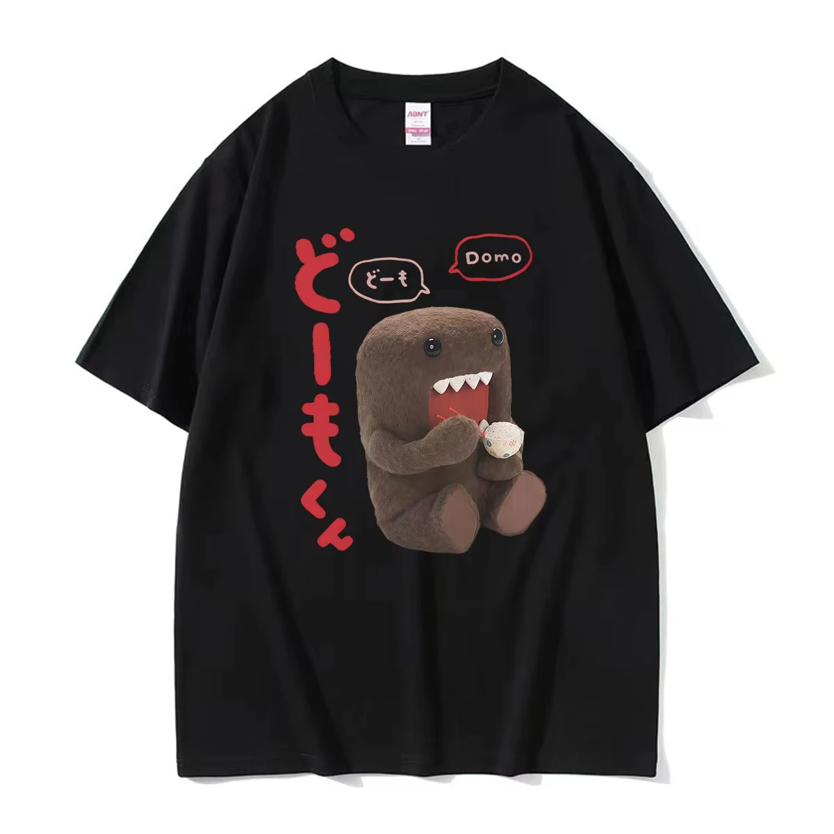 Japanese Domo Funny Meme T Shirt Men Women Vintage Harajuku Fashion T-shirts Casual 100% Cotton Short Sleeve T-shirt Streetwear