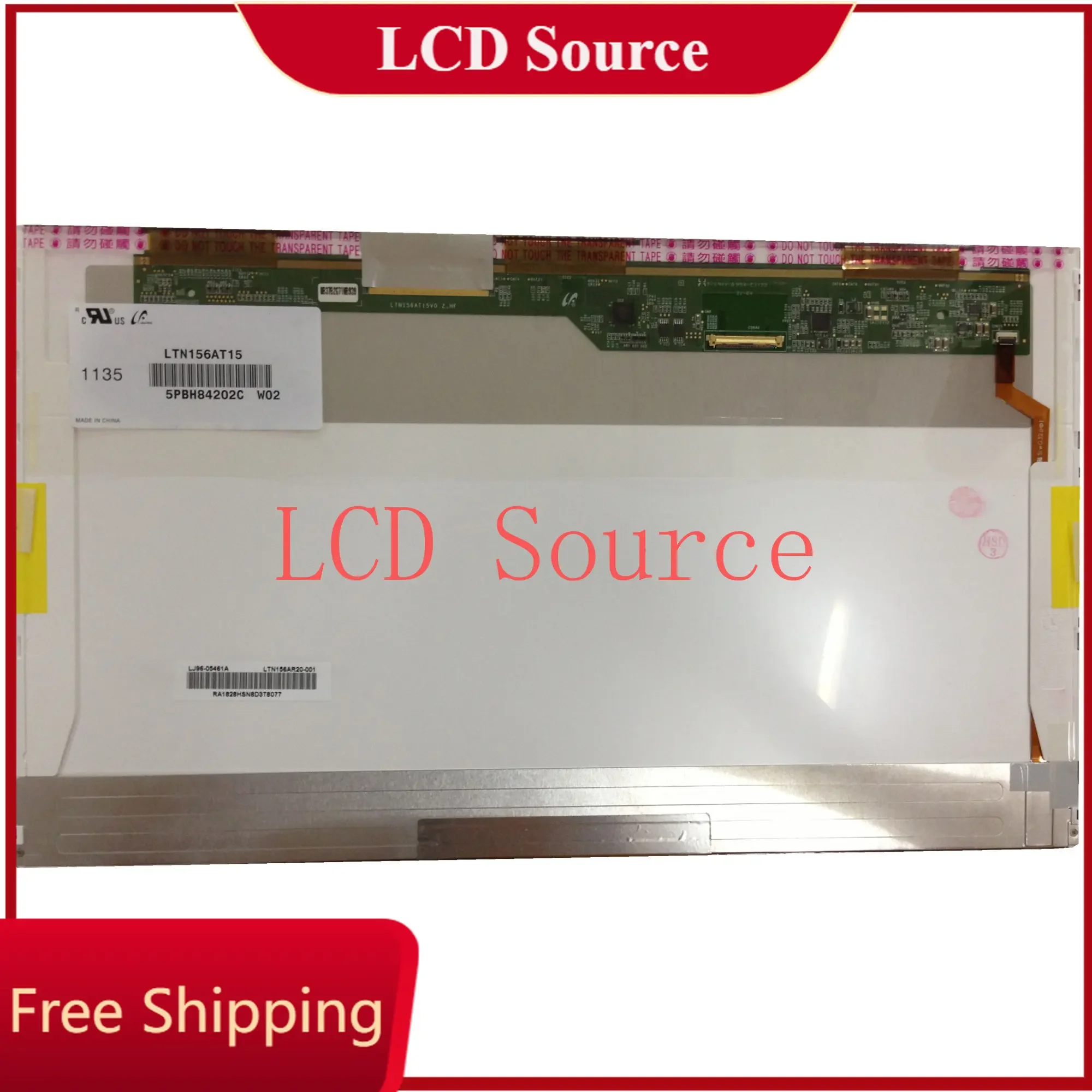 LTN156AT15 подходит для LTN156AT02 LTN156AT05 LTN156AT24 B156XW02 LP156WH2 N156BGE-L21 N156BGE-L0B LP156WH4 LVDS 40-контактный ЖК-экран