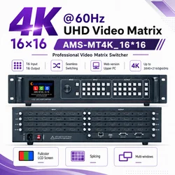 4K HD Video Matrix 16x16 Video Switching 4K Support Web-version Upper PC for LCD LED Video Wall