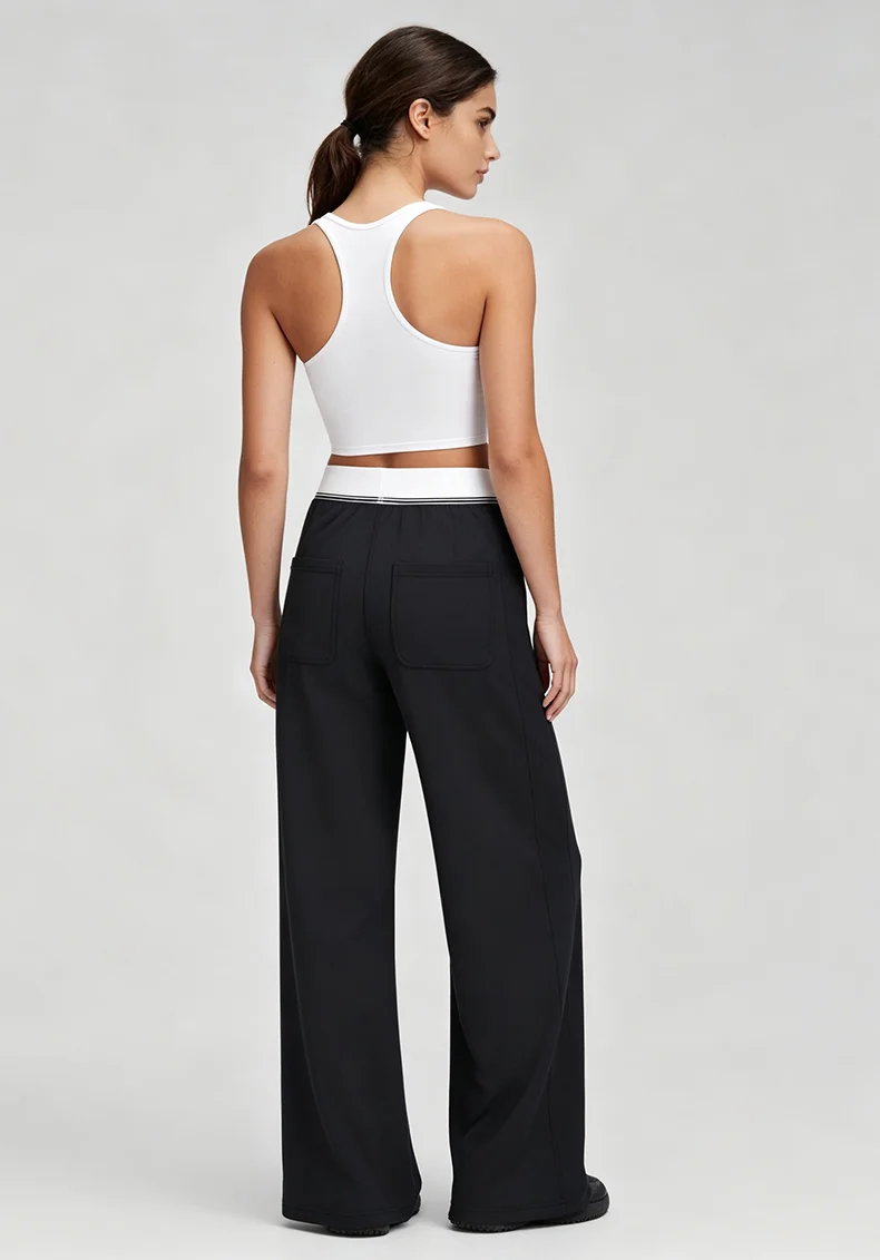 High-Waist Wide Leg Pants for Women, Quick-Dry Loose Fit for Training and Casual Summer Wear — detail 2