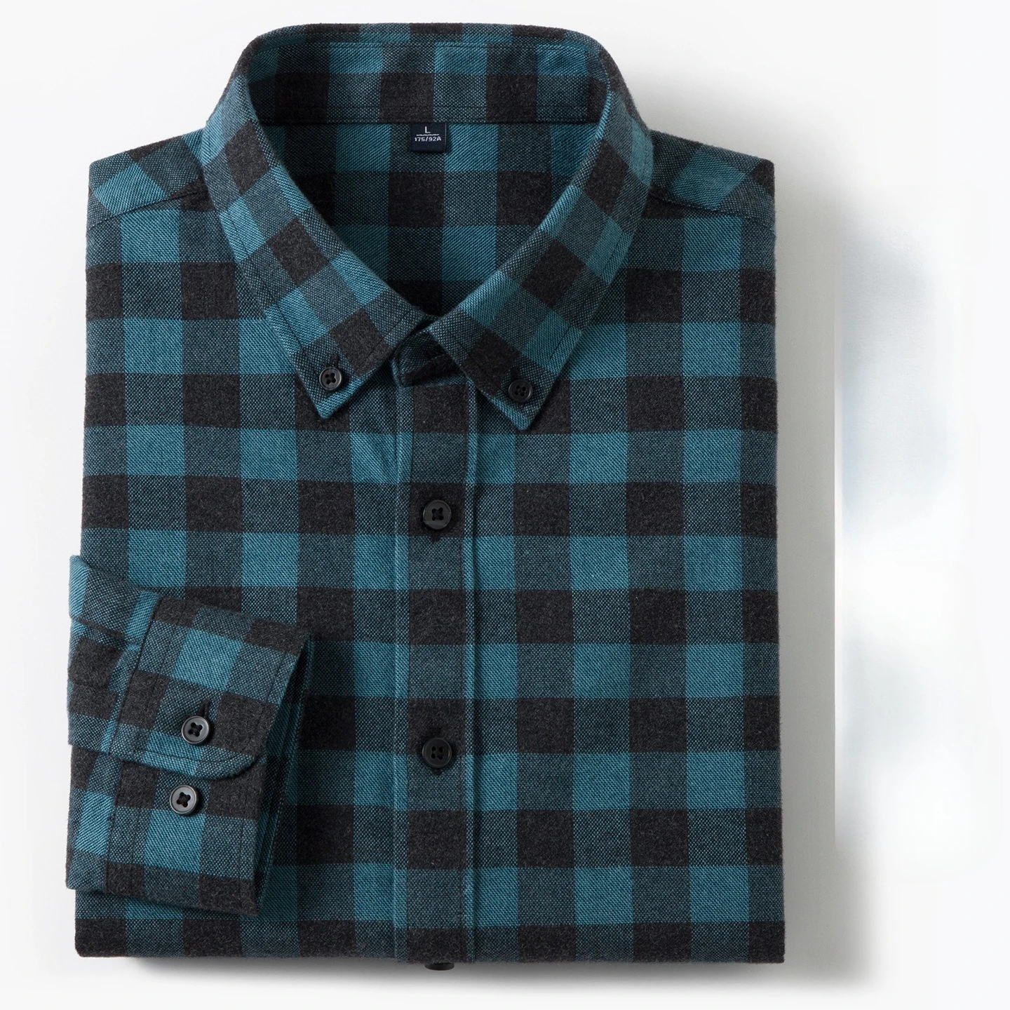 Hoge kwaliteit 100% katoen geborsteld geruite shirts met lange mouwen voor mannen slim fit casual tops zachte designer vintage elegante kleding