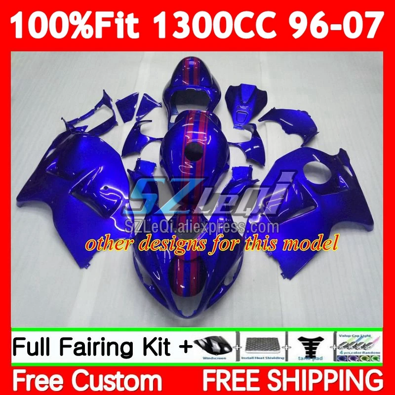 Injection For SUZUKI Hayabusa Green black GSXR 1300 CC GSXR-1300 86No.006 GSXR1300 96 97 98 99 00 01 02 03 04 05 06 07 Fairings