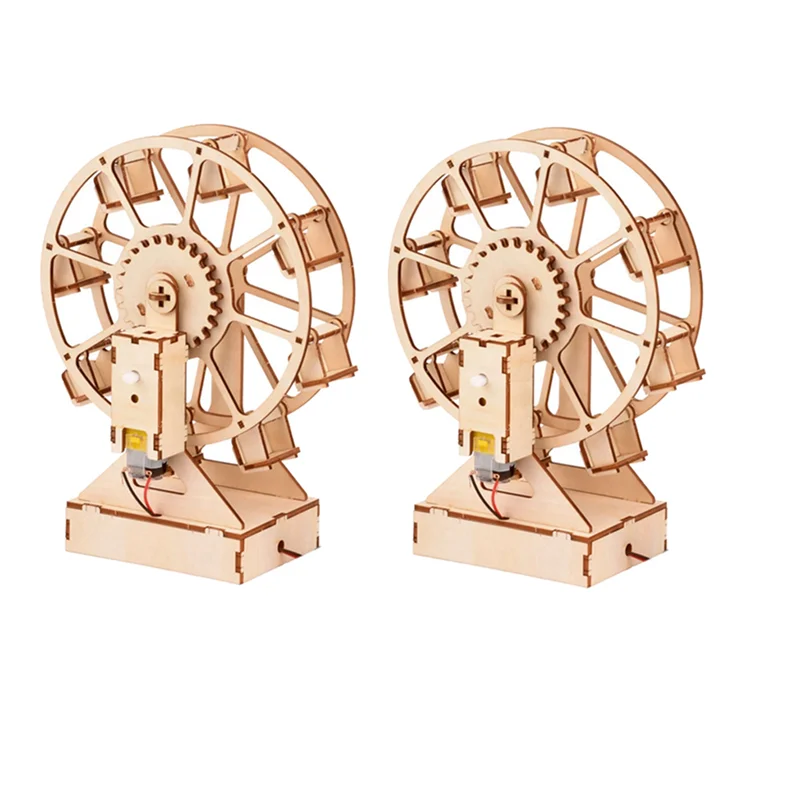 AS96-2X ثلاثية الأبعاد لتقوم بها بنفسك الحرفية الكهربائية دُولابٌ دَوّار لغز لعبة خشبية نموذج بناء مجموعات العلوم التعليمية للأطفال هدية