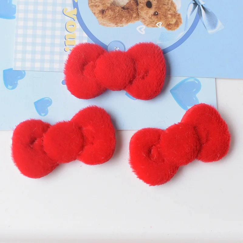 WFFNNKC 10/20Pcs Fluffy Bowknot Resin DIY Accessory Children Hair Clip Necklace Jewelry Craft Supplies Phone Decor Materials