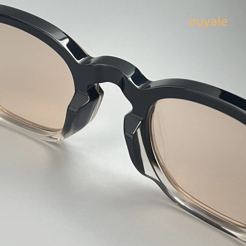 ZEPHIRIN Occhiali da sole rotondi in acetato - Protezione UV400 per uomo e donna, occhiali da sole da esterno di lusso con design di alta qualità