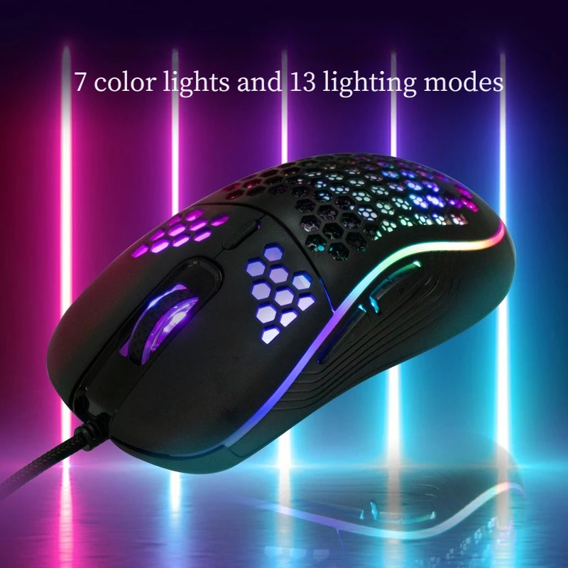 

Wired game hollow mouse game RGB luminous computer office e-sports mouse