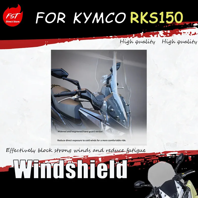 

For KYMCO RKS150 Modified Windshield Racing S 150 Specialized for Adding Height and Width to Front Windshield