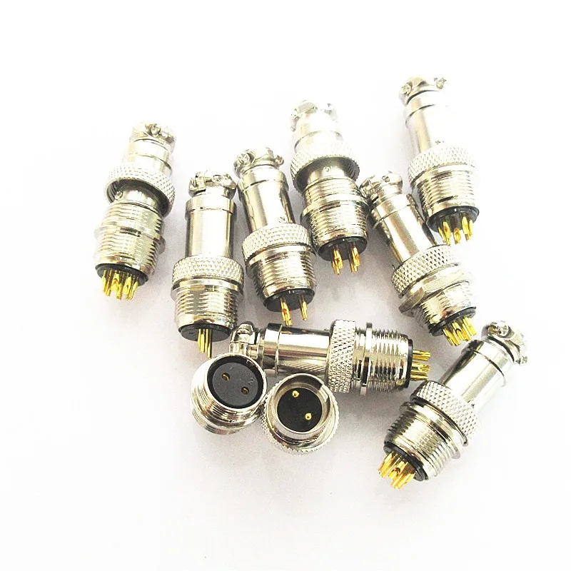 1PCS GX16mm reverse-mounted aviation plug 2-core 3-core 4-core 5-core 6-core 7-core 8-core plug socket connector