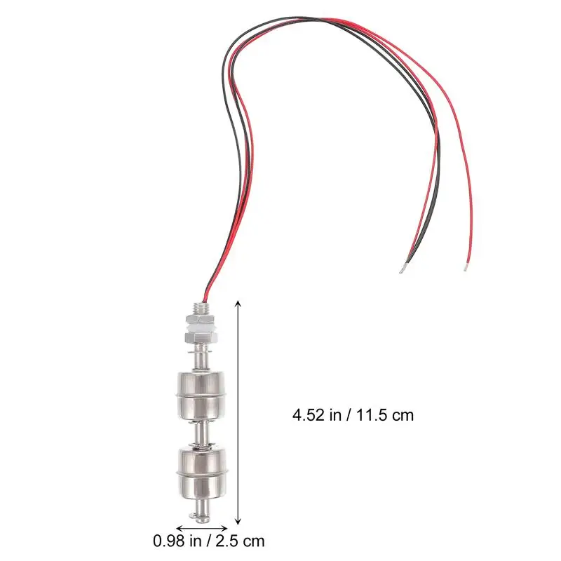 1 ชิ้นสแตนเลสปฏิบัติระดับน้ําสําหรับควบคุมระดับน้ําลอยเซ็นเซอร์ลอยถังเซ็นเซอร์ระดับน้ํา