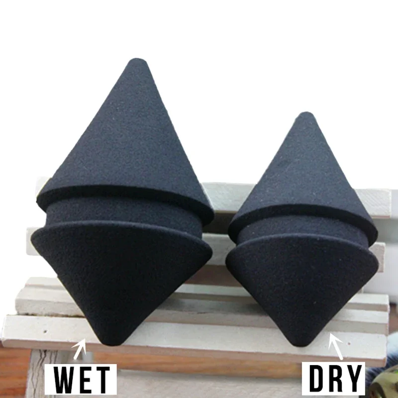 Make-up blender sponzen Vloeibare compacte foundationspons Zwart Superzachte latexvrije cosmetische hulpmiddelen