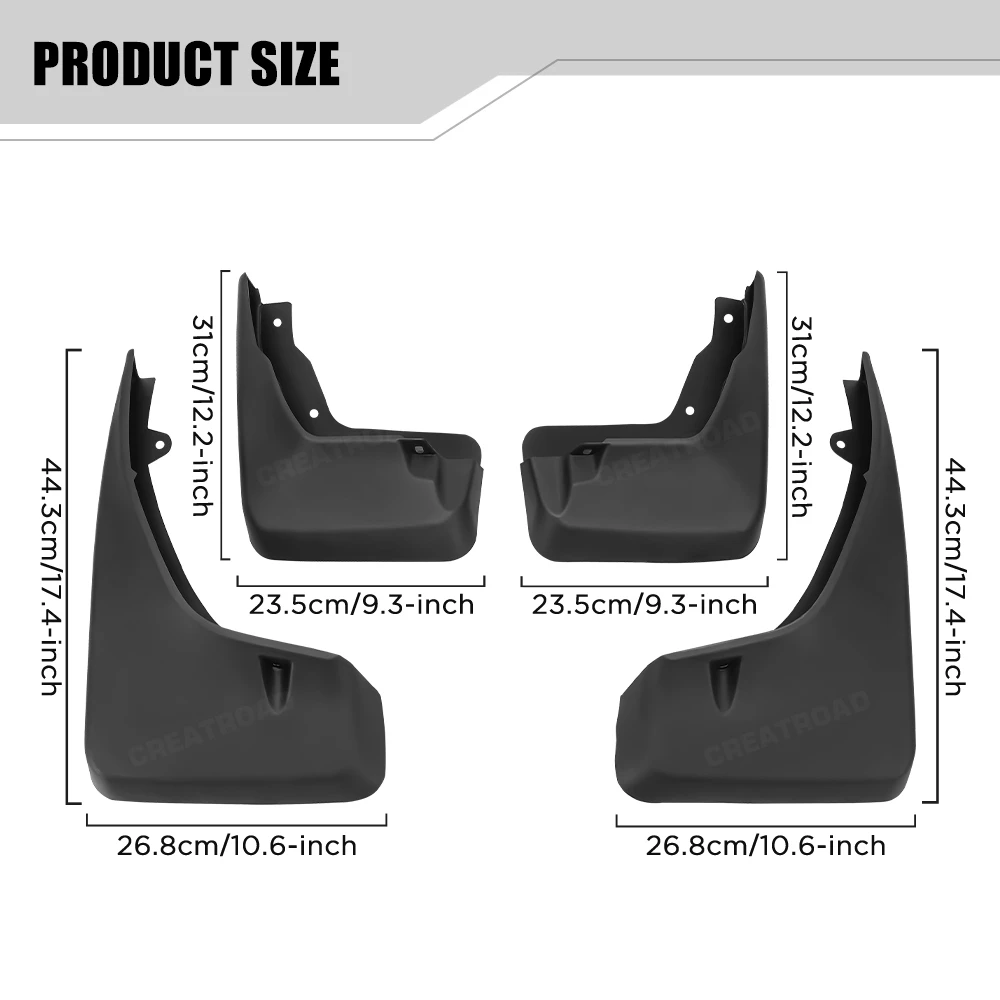 Custom Fit 4PCS Mud Flaps for Land Rover Freelander 2 2006-2015 No Drilling Splash Guards Mudguards Car Fender Accessories