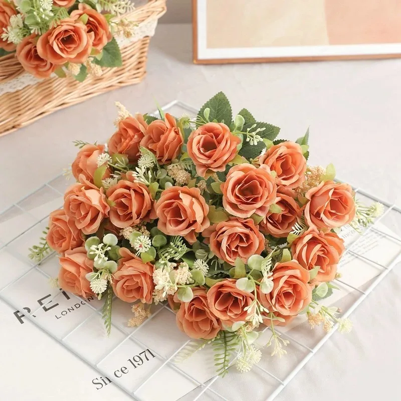 30 cm Rose Weißer Seidenstrauß Pfingstrose Künstliche Blume 5 Großer Kopf 4 Kleine Knospe Hochzeit Bräute Heimdekoration Künstliche Blume – Detail 11