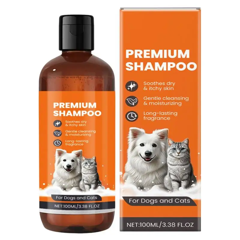 Dog Grooming Shampoo 100ml Pet Kitten Puppy Shampoo For Hair Cleansing Gentle Nourishing Reduce Dog Shedding Solution For Garden