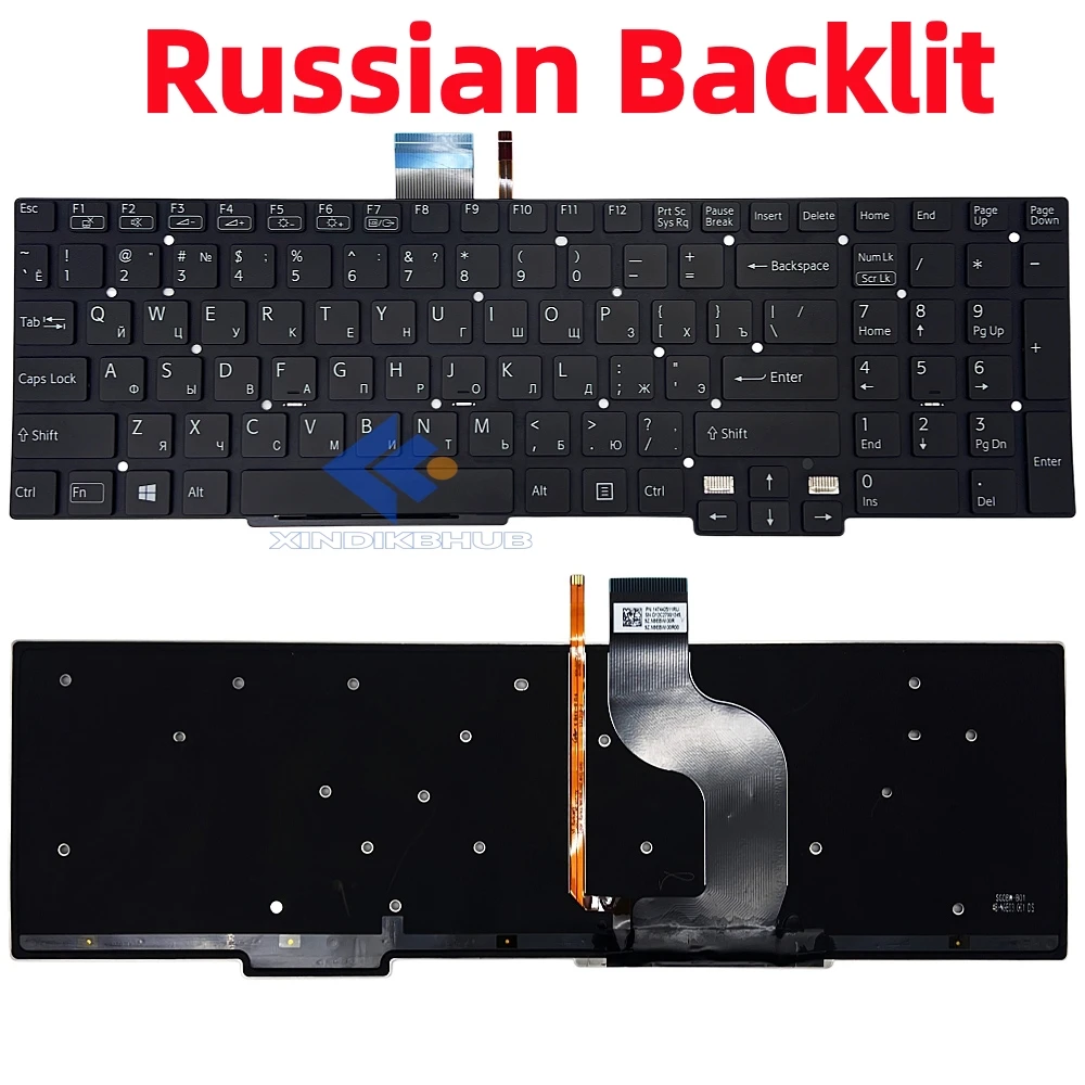 Teclado retroiluminado para ordenador portátil XIN-Russian-US para Sony VAIO SVT15 SVT151A11L SVT15115CXS SVT151 SVT15112CXS SVT15114CXS SVT15114CY