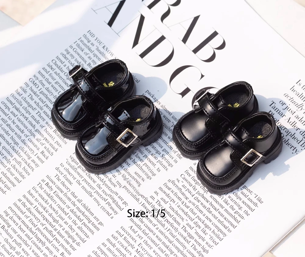 1/4 size 1/5 size Bjd doll shoes Cute youth Academy girl style day round toe leather shoes