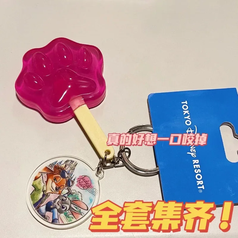 Kawaii ديزني Zootopia نيك وايلد المفاتيح جودي هوبس الجليد عصا مخلب سلسلة حقيبة الظهر قلادة فتاة عطلة هدية عيد ميلاد #2